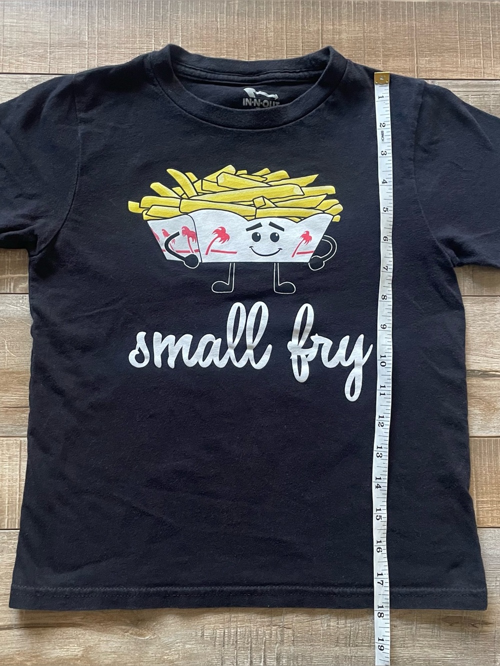 In-N-Out Burger Small Fry Graphic T Shirt Kids Small Black Fast Food Tee - Picture 4 of 5